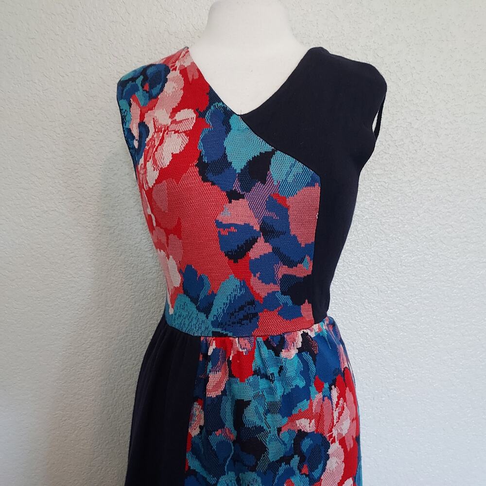 Leifsdottir Colorful Knit Sleeveless Floral Dress Size 8 - Picture 2 of 13